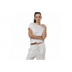 Body Action Natural Dye Γυναικείο Αμάνικο T-Shirt Λευκό