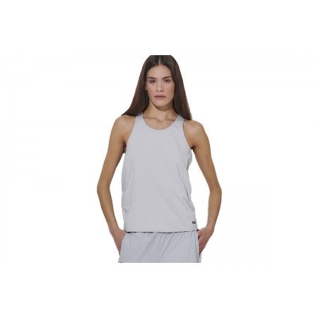 Body Action Cross-Back Yoga Γυναικεία Αμάνικη Μπλούζα Γκρι Ανοιχτό