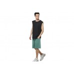 Body Action Natural Dye Ανδρικό Αμάνικο T-Shirt Μαύρο
