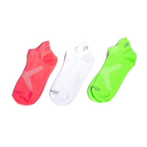X-Code Ultra Light Κοντές Κάλτσες 3 Ζευγάρια (04600 FUCHSIA-WHITE-LIME)