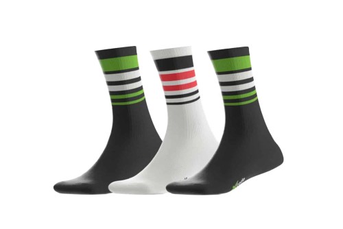 X-Code Smartech Crew Κάλτσες Ψηλές 3 Ζευγάρια (04700 BLACK-WHITE-MULTI)