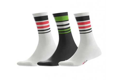 X-Code Smartech Crew Κάλτσες Ψηλές 3 Ζευγάρια (04700 WHITE-BLACK-MULTI)