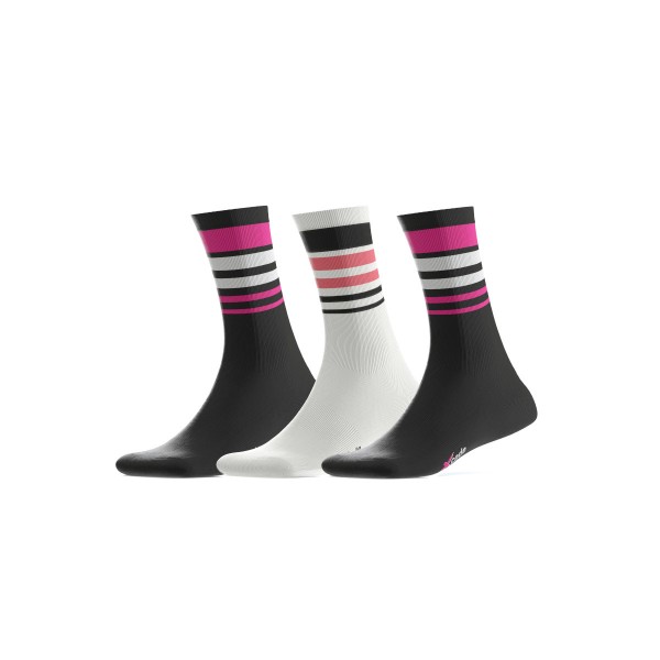 X-Code Smartech Crew W Ψηλές Κάλτσες 3 Ζευγάρια (04700W BLACK-WHITE-MULTI)