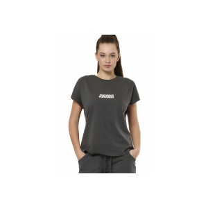 Body Action Natural Dye T-Shirt Γυναικείο (051522 CHARCOAL GREY-03F)