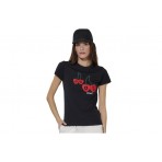 Body Action Slim Fit Γυναικείο Κοντομάνικο T-Shirt Μαύρο