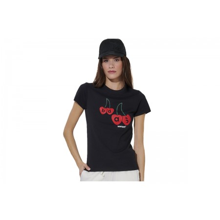 Body Action Slim Fit Γυναικείο Κοντομάνικο T-Shirt Μαύρο