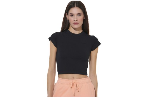 Body Action Stretch Jersey Cropped T-Shirt Γυναικείο (051625 BLACK-01)