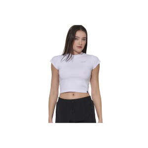 Body Action Stretch Jersey Cropped T-Shirt Γυναικείο (051625 WHITE-02)