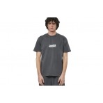 Body Action Natural Dye Oversized Κοντομάνικο T-Shirt Γκρι, Εκρού
