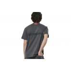 Body Action Natural Dye Oversized Κοντομάνικο T-Shirt Γκρι, Εκρού
