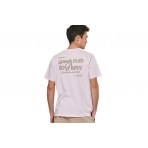 Body Action Ανδρικό Κοντομάνικο T-Shirt Ροζ