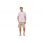Body Action Ανδρικό Κοντομάνικο T-Shirt Ροζ
