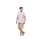 Body Action Ανδρικό Κοντομάνικο T-Shirt Ροζ