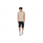 Body Action Ανδρικό Κοντομάνικο T-Shirt Μπεζ