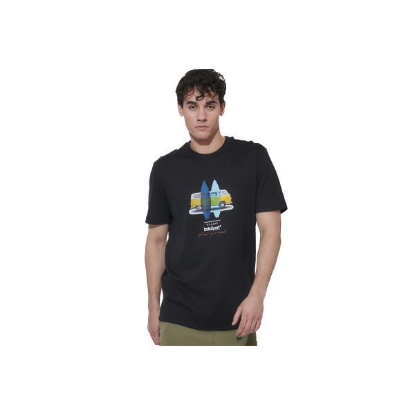 Body Action Regular Fit Mercerised T-Shirt Ανδρικό (053623 BLACK-01)