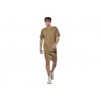 Body Action Regular Fit Pique T-Shirt Ανδρικό (053626 COVERT GREEN-07F)