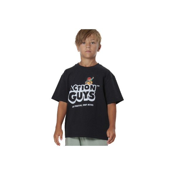 Body Action Heavy Jersey Graphic T-Shirt (054604 BLACK-01)