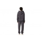 Body Action Relaxed Cotton Terry Γυναικείο Φούτερ με Κουκούλα Γκρι