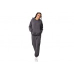 Body Action Relaxed Cotton Terry Γυναικείο Φούτερ με Κουκούλα Γκρι