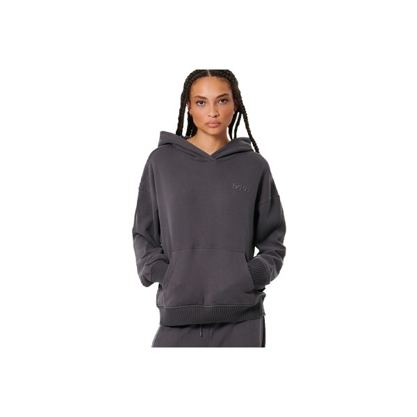 Body Action Relaxed Cotton Terry Hoodie Γυναικείο (061525 PINSTRIPE GREY-03B)