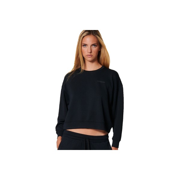 Body Action Womens Modal Crop Sweatshirt (061527 BLACK-01)