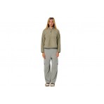 Body Action Women S Oversize Boucle-Fleece Half-Zip (061529 FOG GREEN-07A)