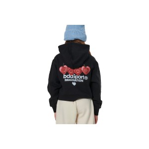 Body Action Oversized Cropped Hoodie (062503 BLACK-01)