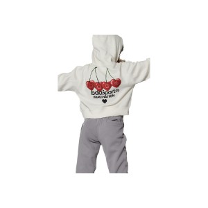 Body Action Oversized Cropped Hoodie (062503 STAR WHITE-02)