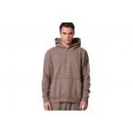 Body Action Ανδρικό Φούτερ Με Κουκούλα Καφέ