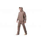 Body Action Ανδρικό Φούτερ Με Κουκούλα Καφέ