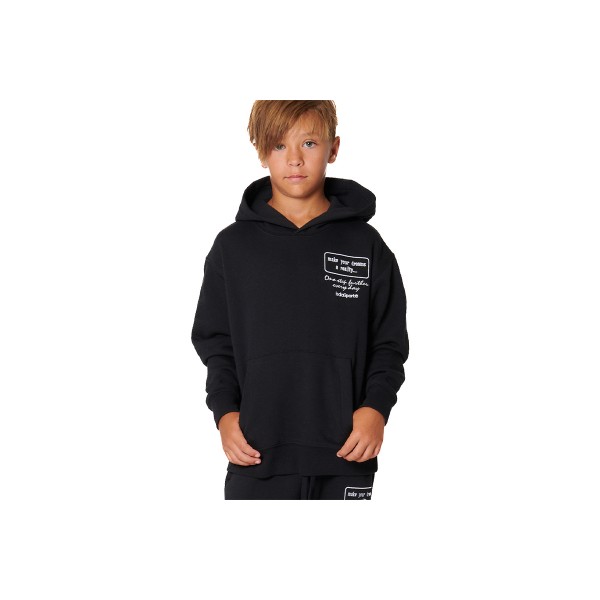 Body Action Embroidered Hoodie (064503 BLACK-01)