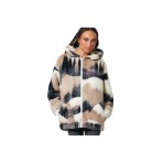 Body Action Women S Printed Zip-Up Sherpa Fleece Hoodie (071529 WINTER MOUNTAIN ECRU-14)