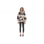 Body Action Women S Printed Zip-Up Sherpa Fleece Hoodie (071529 WINTER MOUNTAIN ECRU-14)