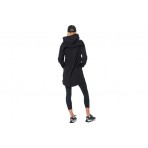 Body Action Women S Slub Hooded Fishtail Jacket (071531 BLACK-01)