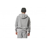 Body Action Fleece Full Zip Ανδρική Ζακέτα Με Κουκούλα Γκρι