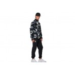 Body Action Printed Ανδρική Ζακέτα Sherpa Μαύρη, Γκρι, Λευκή