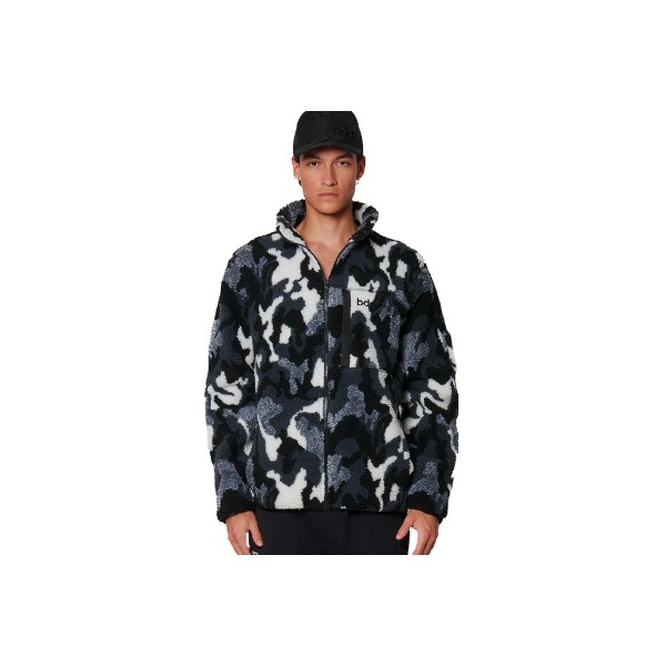Body Action Printed Ζακέτα Sherpa Ανδρική (073529 CAMO BLACK-GREY-01)