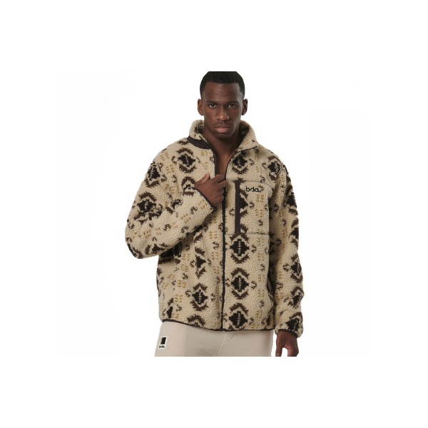 Body Action Printed Ζακέτα Sherpa Ανδρική (073529 ECRU-BROWN-05C)