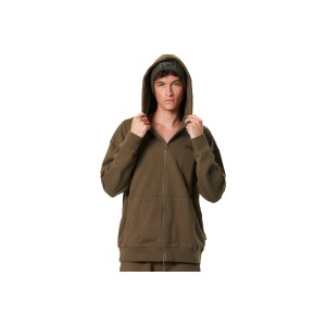 Body Action Men S Zip-Up Hoodie (073530 OLIVE GREY-07E)