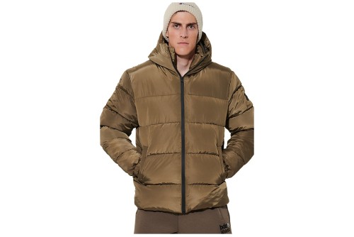 Body Action Hooded Μπουφάν Puffer Ανδρικό (073622 CROCODILE GREEN-07F)
