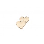 Crocs Jibbitz Gold Double Heart Καρφίτσες - Pins Για Crocs (10009601)