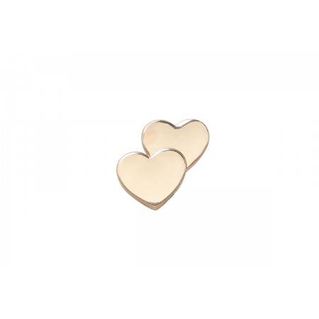 Crocs Jibbitz Gold Double Heart Καρφίτσες - Pins Για Crocs 