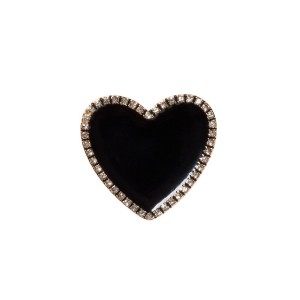 Crocs Jibbitz Black Heart With Gold Outline Καρφίτσες - Pins Για C (10011084)
