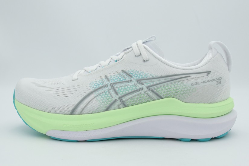 ASICS Gel-Kayano 33 Ανδρικά Αθλητικά Παπούτσια για Τρέξιμο Λευκά, Λαχανί, Τυρκουάζ