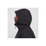 Jack Wolfskin Taubenberg 3 In 1 Ανδρικό Αδιάβροχο Μπουφάν Μαύρο
