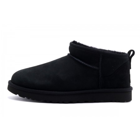 Ugg Classic Ultra Mini Γυναικεία Μποτάκια Μαύρα