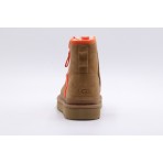 Ugg Classic Mini Zipper Tape Logo Γυναικεία Μποτάκια Καφέ