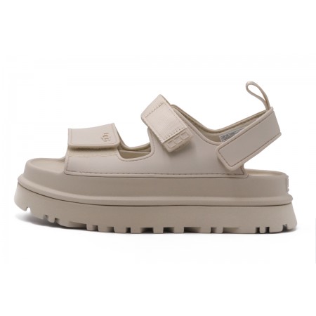 Ugg Goldenglow Flatform Γυναικεία Πέδιλα Εκρού