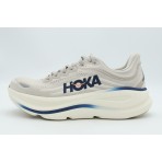 Hoka One One Bondi 9 Ανδρικά Αθλητικά Παπούτσια για Τρέξιμο Γκρι Ανοιχτό, Μπλε, Λευκά