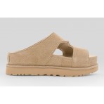 Ugg Goldenstar Hi Cutout Slide Γυναικεία Σανδάλια Μπεζ